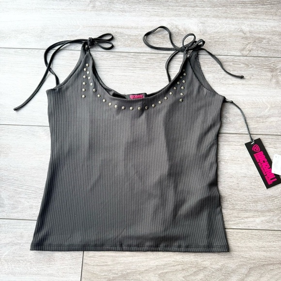 NWT Rock and Roll Cowgirl Ladies' Tie Tank With Studs - Picture 4 of 9